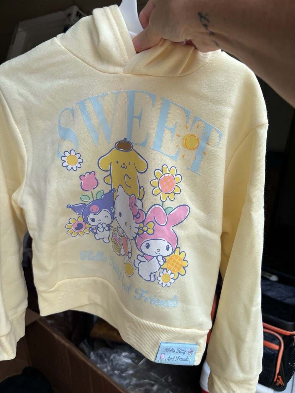 Mad Engine Hello Kitty and Friends Sweet Hoodie Size XS 4/5 Yellow